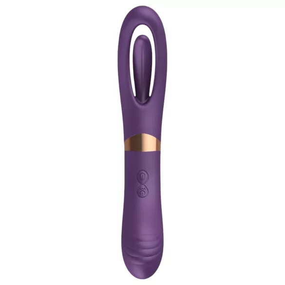Funny Me Dual - vibrator met tongfunctie en dubbele motor - oplaadbaar - paars