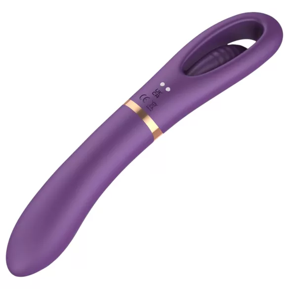Funny Me Dual - vibrator met tongfunctie en dubbele motor - oplaadbaar - paars