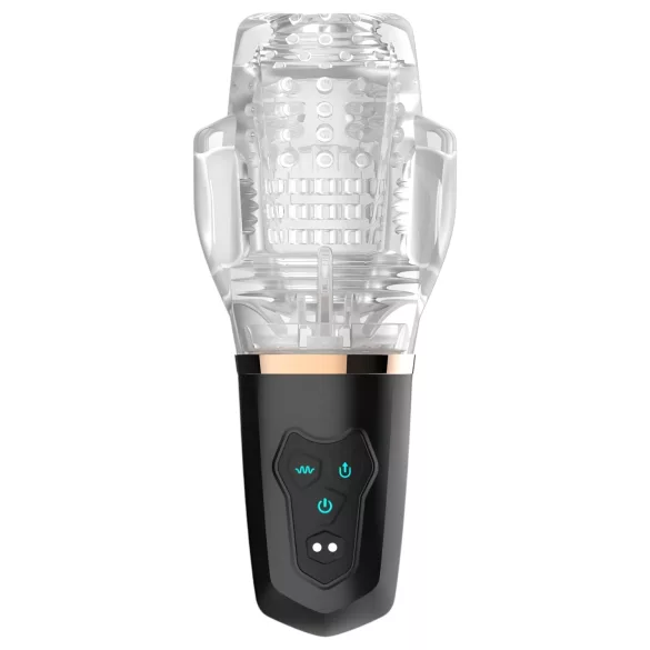 Funny Me Rocket Cup - masturbator met zuig- en trilfunctie - transparant zwart