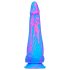 Inkipus - dildo met ballen - 18cm - siliconen - blauw/roze