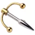 Urethralplay - urethra dilator met anker - metaal - 4,5cm - zilver