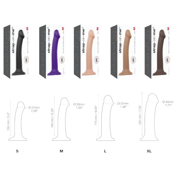 Strap-on-me Dual S - dubbele laag dildo (zwart)