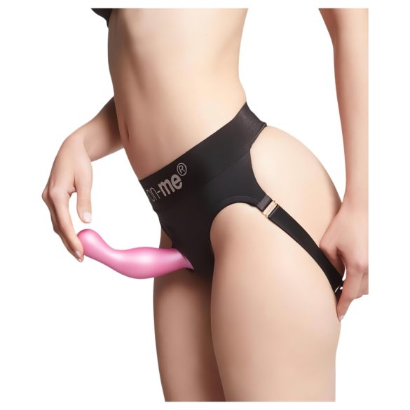 Strap-on-me Curvy S - golvende, zuignap dildo (roze)