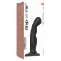 Strap-on-me - dildo met zuignap - gebogen - zwart - klein