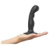 Strap-on-me - dildo met zuignap - gebogen - zwart - klein