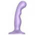 Strap-on-me - dildo met zuignap - gebogen - siliconen - paars - S