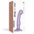 Strap-on-me - dildo met zuignap - gebogen - siliconen - paars - S