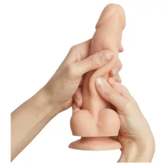 Strap-on-me S - dubbellaagse dildo met zuignap (huidskleur)