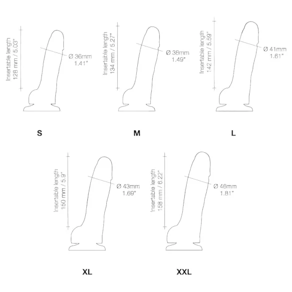 Strap-on-me - dildo met zuignap - dubbellaags siliconen - huidskleur - M