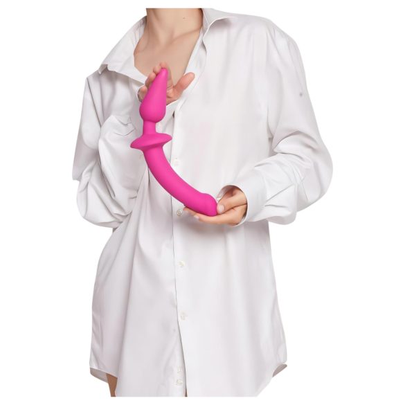 Strap-on-me Schakelen Semi-Realistisch L - 2in1 siliconen dildo (roze)