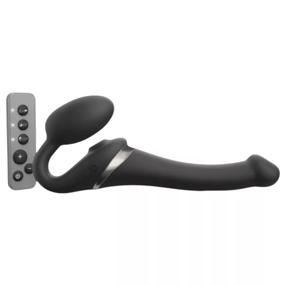 Strap-on-me - strap-on vibrerend luchtdruk vibrator - zwart