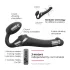 Strap-on-me - strap-on vibrerend luchtdruk vibrator - zwart