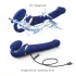 Strap-on-me S - opzetbare, luchthgolvende vibrator - (blauw)