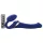 Strap-on-me - strap-on vibrator met luchtdruk stimulatie - siliconen blauw