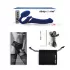 Strap-on-me - strap-on vibrator met luchtdruk stimulatie - siliconen blauw