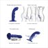 Waterdichte pulsedeluxe G-spot strap-on - Blauw