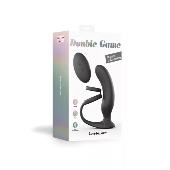 Love to Love - prostaat vibrator met ring (zwart)
