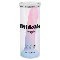   Dildolls Utopia - dildo met zuignap - siliconen - meerkleurig