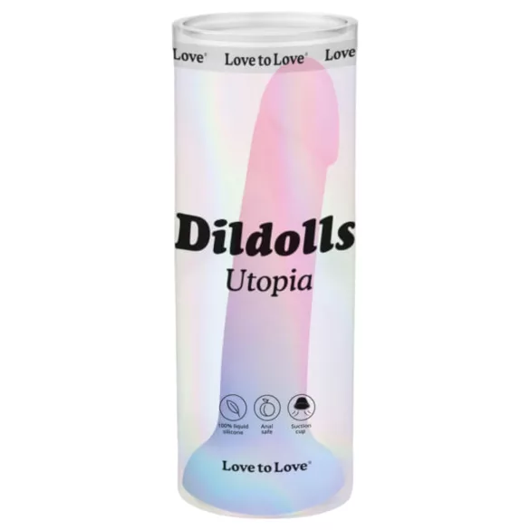 Dildolls Utopia - dildo met zuignap - siliconen - meerkleurig