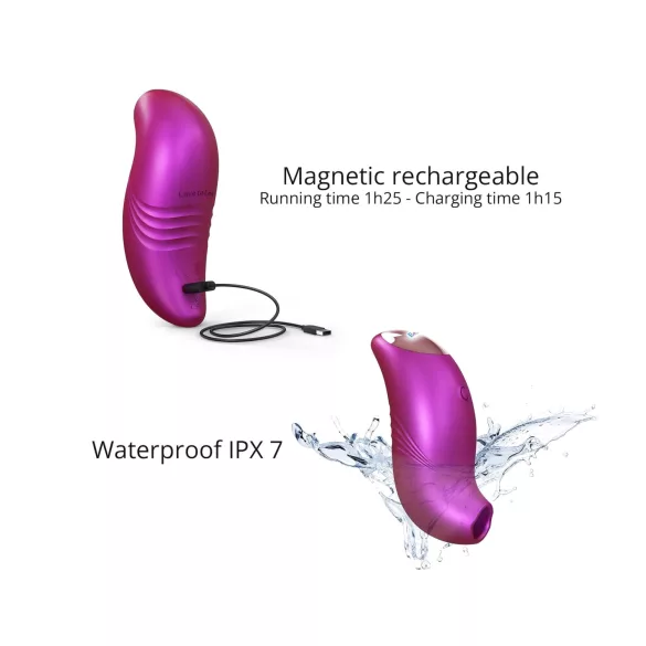 Love to Love Believer - waterdichte clitorisstimulator (metallich roze)