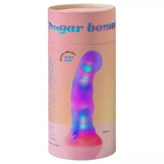   Love to Love Sugar Bomb - oplichtende siliconen dildo met LED (roze-geel) - 16,9 cm