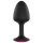 Dorcel - anale plug met roze steen - siliconen - zwart - maat M