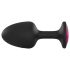 Dorcel - anale plug met roze steen - siliconen - zwart - maat M