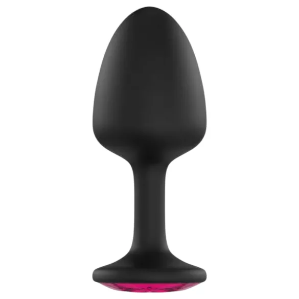Dorcel Geisha Plug Ruby L - anaalplug met roze steen (zwart)