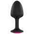 Dorcel Geisha Plug Ruby L - anaalplug met roze steen (zwart)