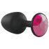 Dorcel Geisha Plug Ruby L - anaalplug met roze steen (zwart)