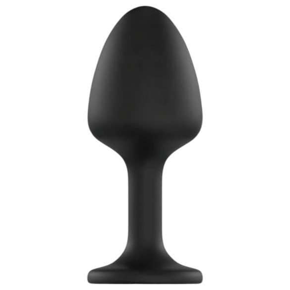 Dorcel Geisha Plug Diamond XL - zwarte anaal plug met witte steen