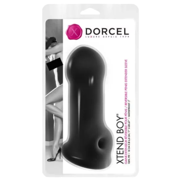 Dorcel Xtend Boy - penis sleeve - siliconen - zwart