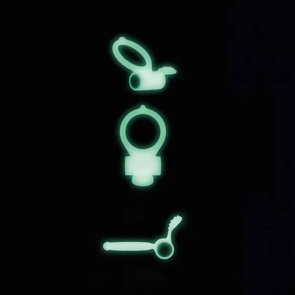 Dorcel - vibrerende penisring - glow in the dark - wit