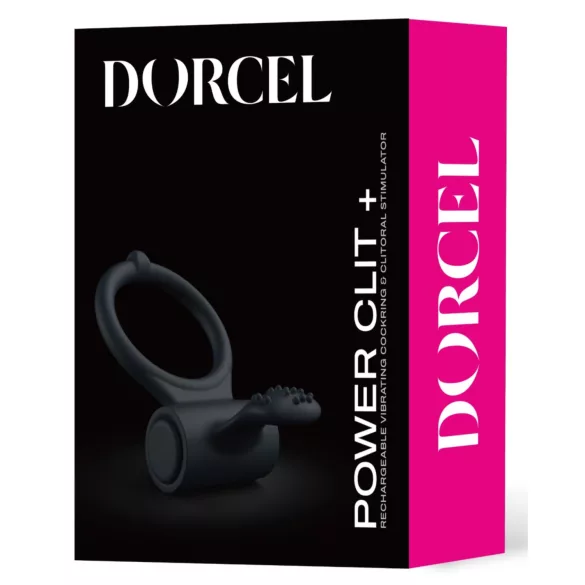 Dorcel Power Clit Plus - oplaadbare, vibrerende penisring (zwart)