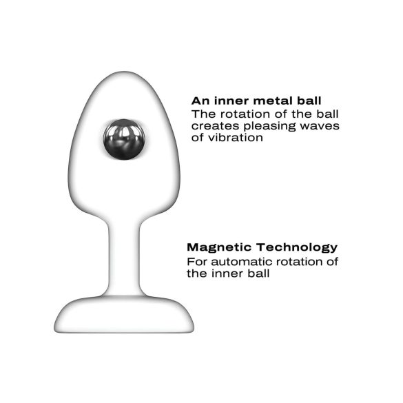 Dorcel - Anale vibrator met afstandsbediening en kogels - M (zwart)