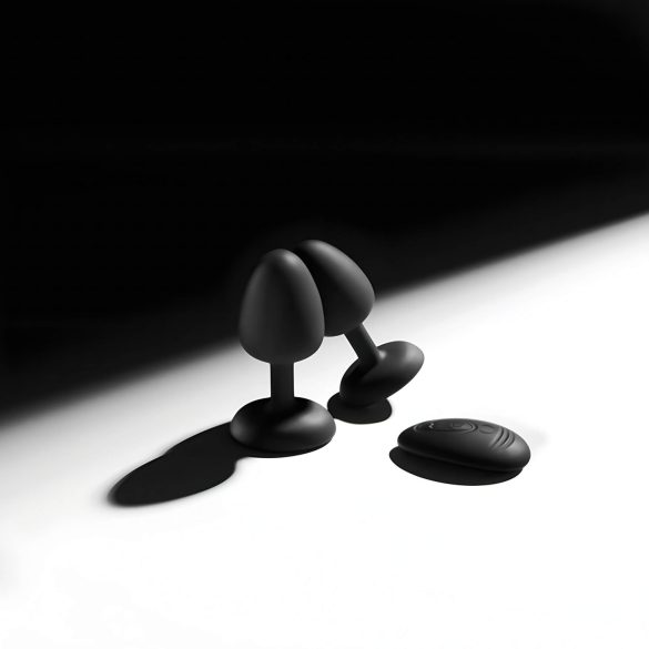 Dorcel - Anale vibrator met afstandsbediening en kogels - M (zwart)