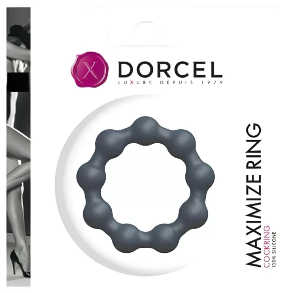 Dorcel Maximize - bolvormige, siliconen penisring (grijs)