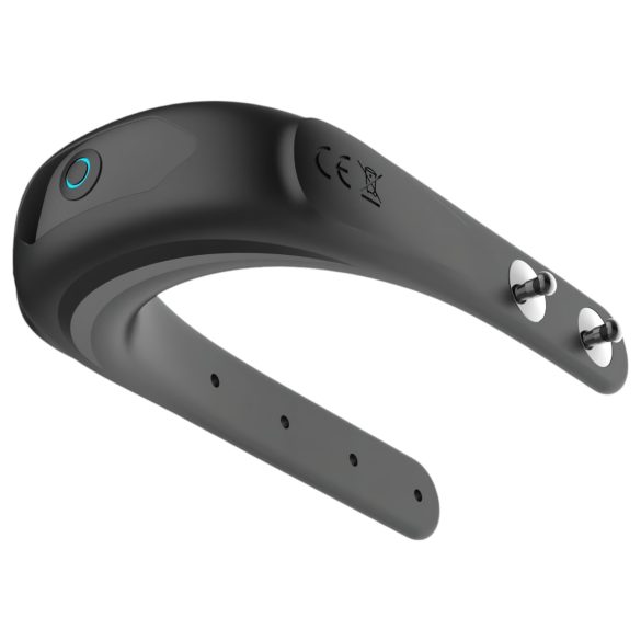 Funny Me - oplaadbare, verstelbare vibrerende penisring (zwart)