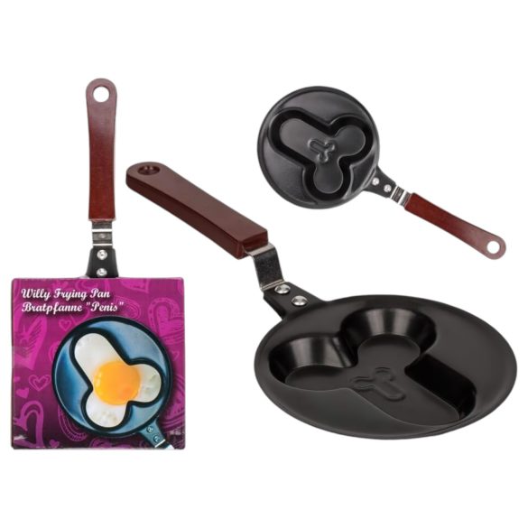 Spiegelei-pan in de vorm van een penis