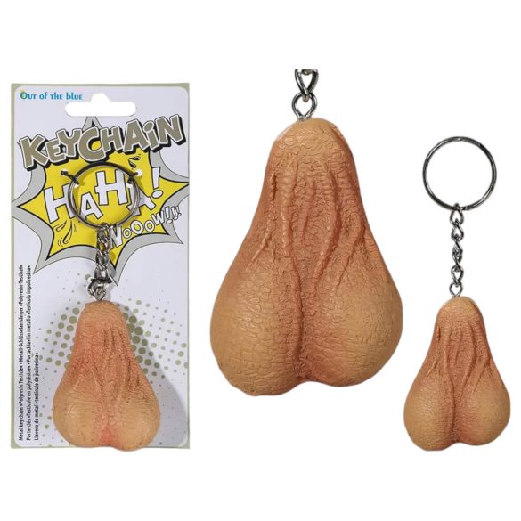 Balzak sleutelhanger - natuurkleur - grappig cadeau