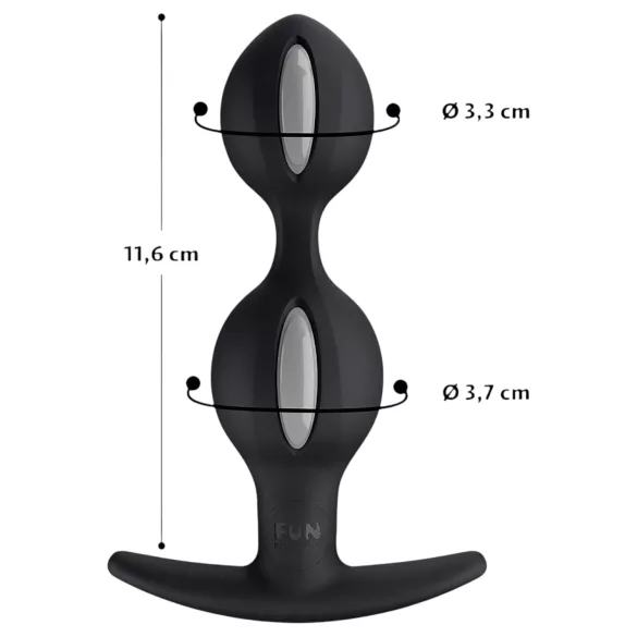 Fun Factory - anaal duo dildo - paar ballen - siliconen - paars