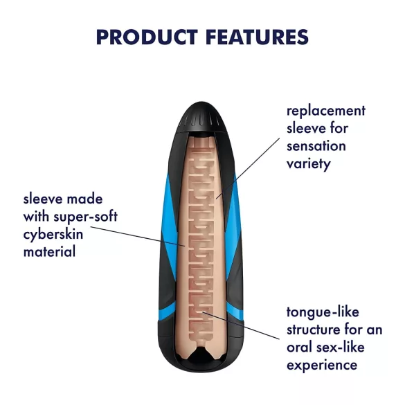 Satisfyer - masturbator sleeve - Lusty Tongues - siliconen inzetstuk