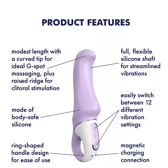Satisfyer Charming Smile - g-spot vibrator - oplaadbaar, waterdicht - paars