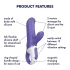 Satisfyer Magic Bunny - vibrator met clitorisstimulator - waterdicht - blauw