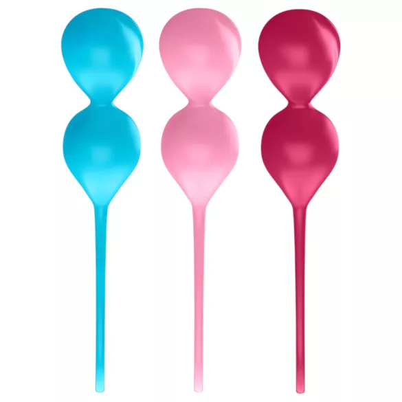 Satisfyer V Balls - kegelbal set - duo + extra bal - siliconen - 3 stuks