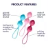 Satisfyer V Balls - kegelbal set - duo + extra bal - siliconen - 3 stuks