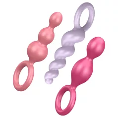   Satisfyer Booty Call - anaal plug set - siliconen - 3 stuks - multi color