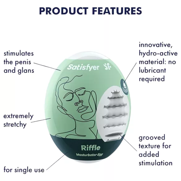 Satisfyer Egg Riffle - masturbatorei set - 3 stuks