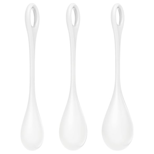 Satisfyer Yoni Power 1 - witte geishaballen set (3 stuks)