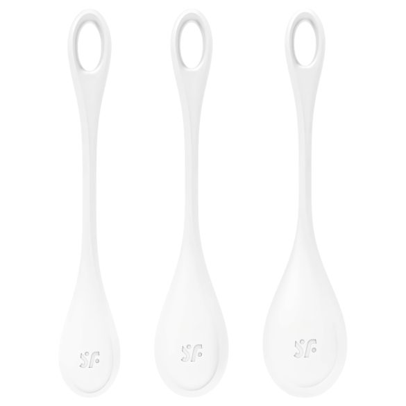 Satisfyer Yoni Power 1 - witte geishaballen set (3 stuks)